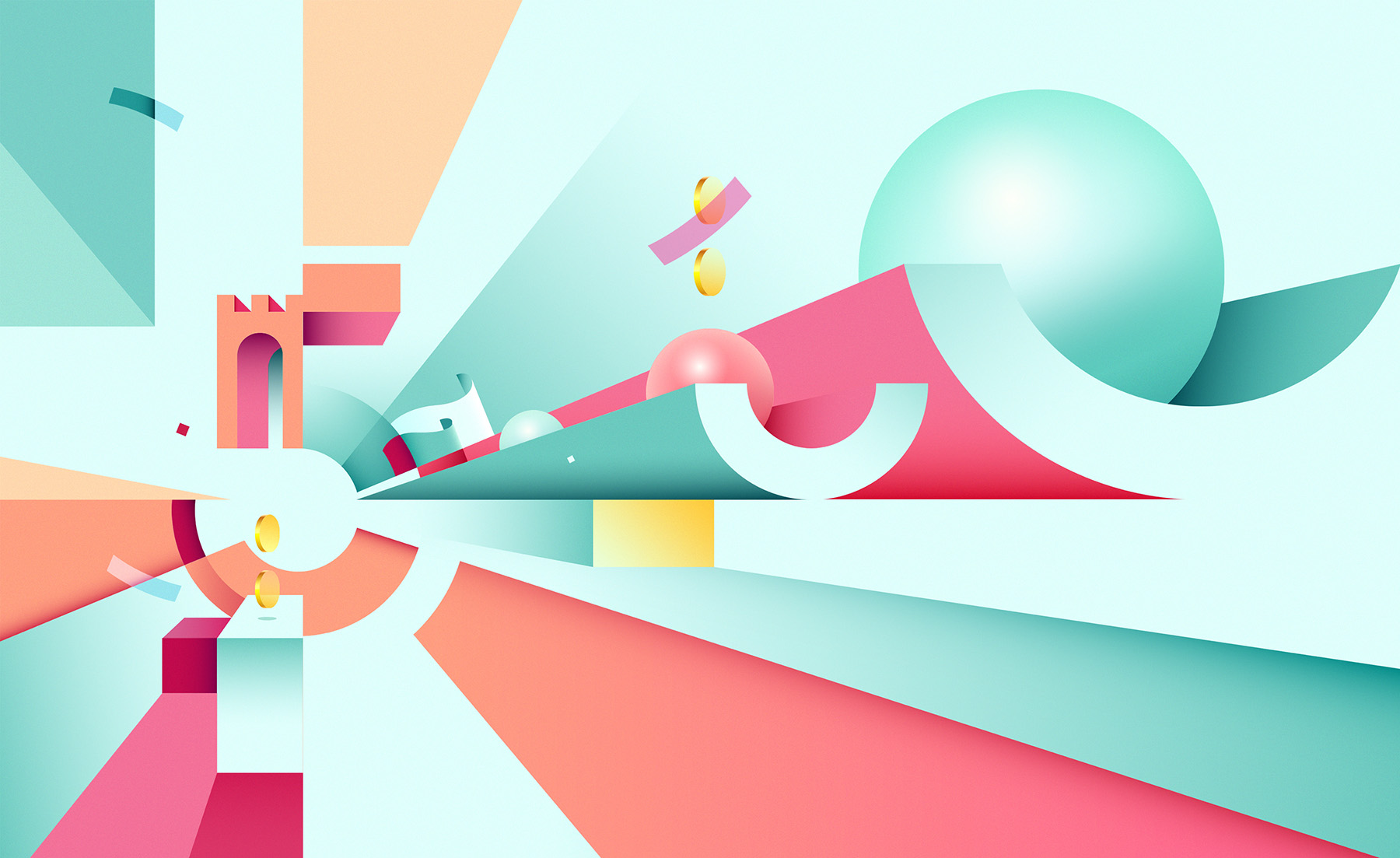abstract Advertising  color ILLUSTRATION  magazine rayoranges shapes.jpg