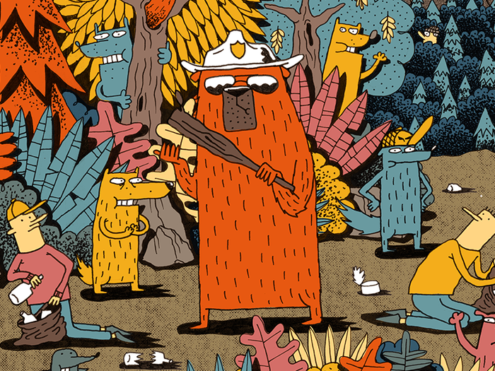 Panorama action animal bear campaign forest illustration ink litter pa.png