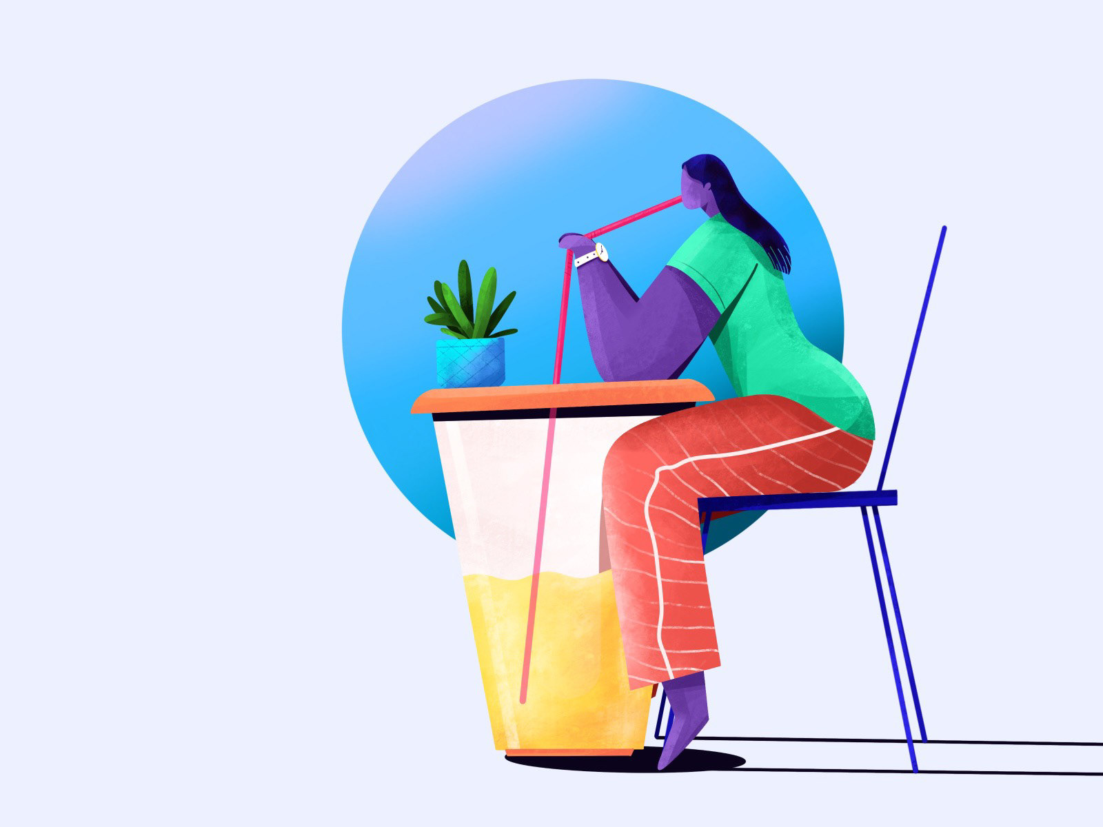 Character design  Computer cycle fish ILLUSTRATION  mom Office rider r (4).jpg
