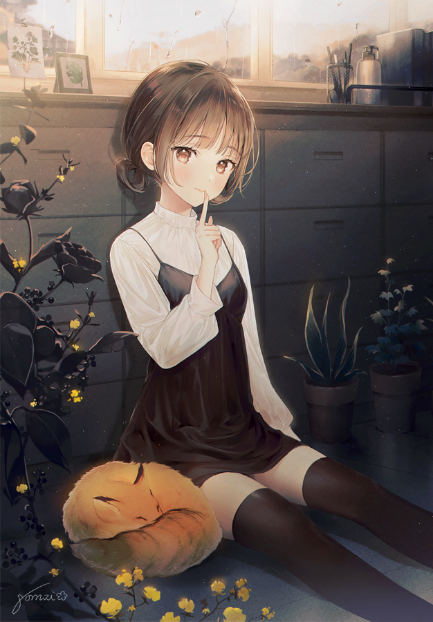 オリジナル キツネの昼寝 - gomzi的插画.png