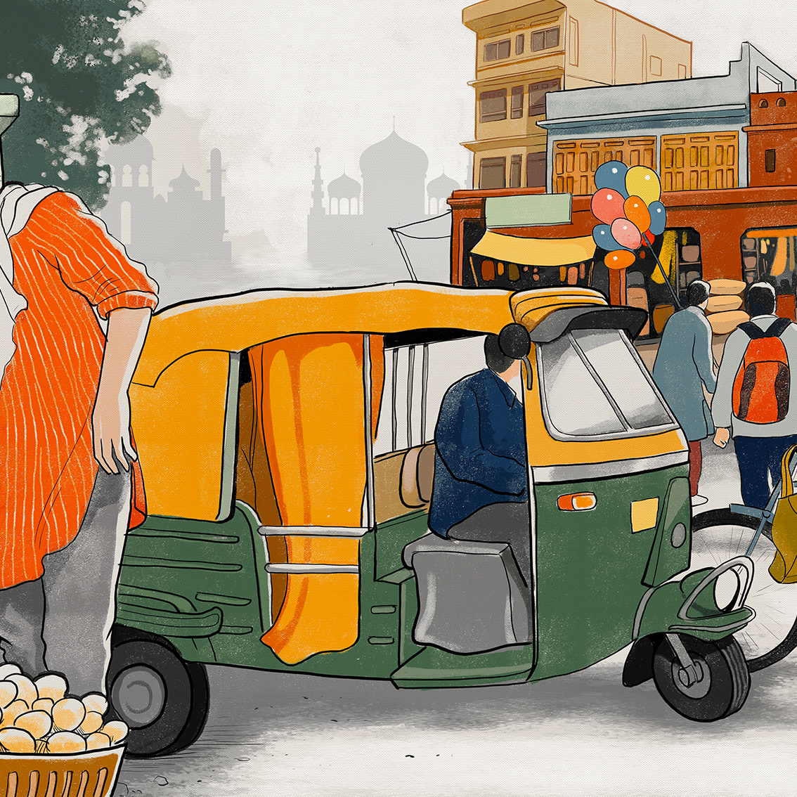 artist fine art ILLUSTRATION  indian painting   people Street Street A (3).jpg