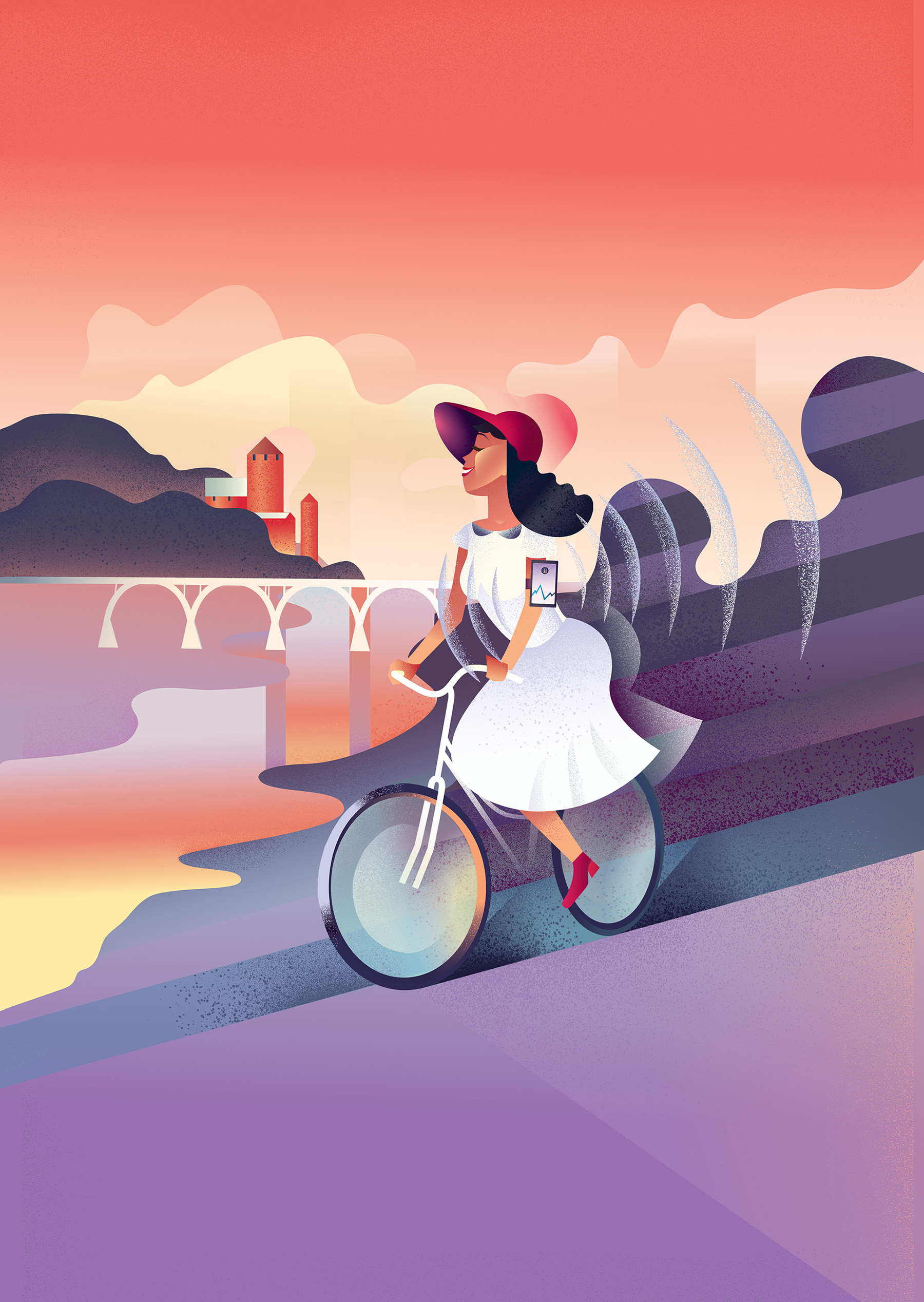Bicycle summer artdeco Fashion  Character Nature vacation.jpg