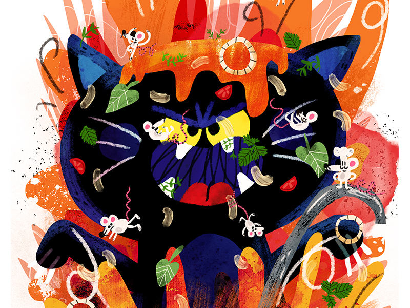 Bad kitty bad book cat colour draw drawing food fun illustration illus.jpg