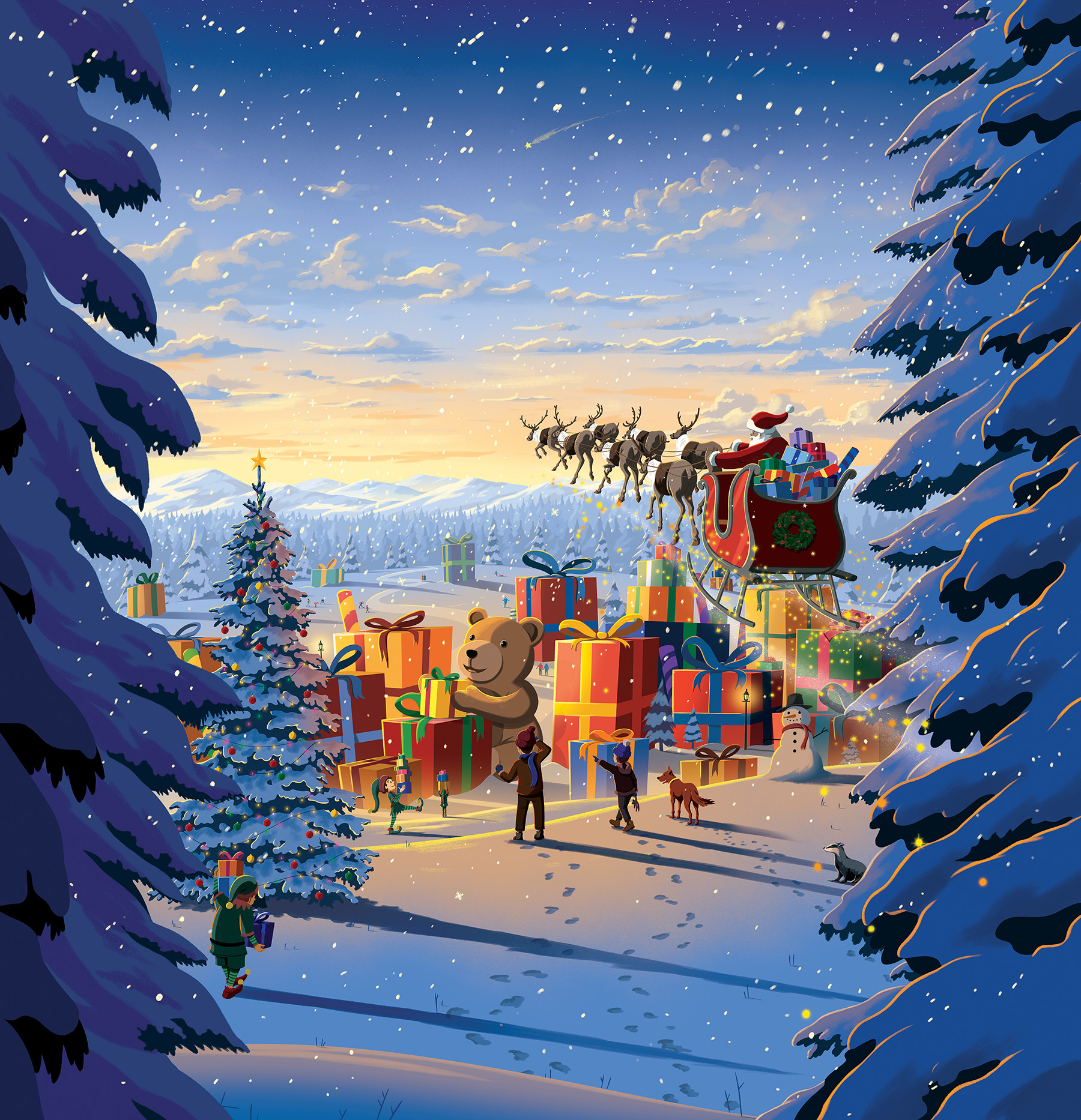 Christmas christmas illustration ILLUSTRATION  Magazine Cover Presents (2).jpg