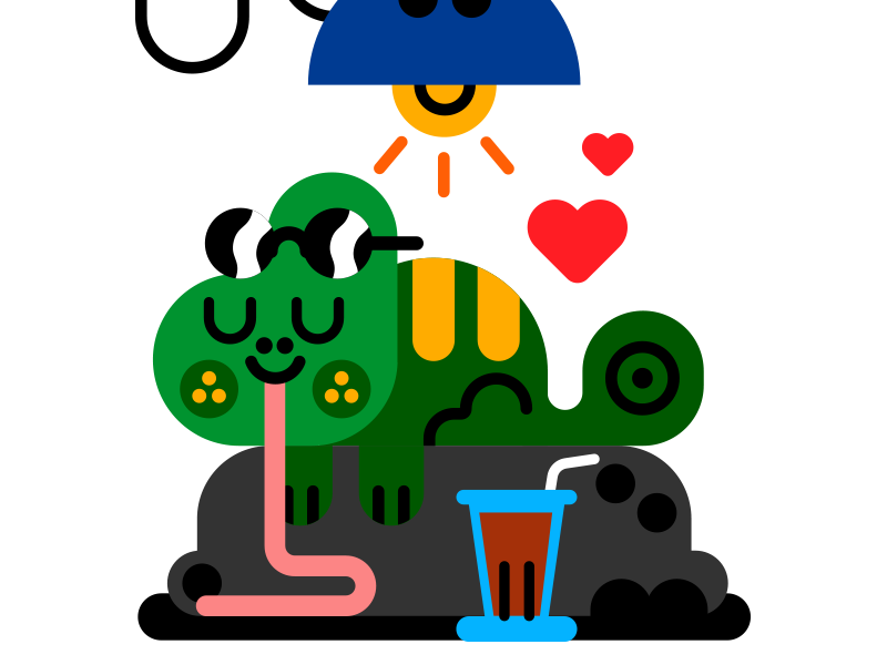 Chameleon Monday chameleon character cute illustration illustrator kid.png