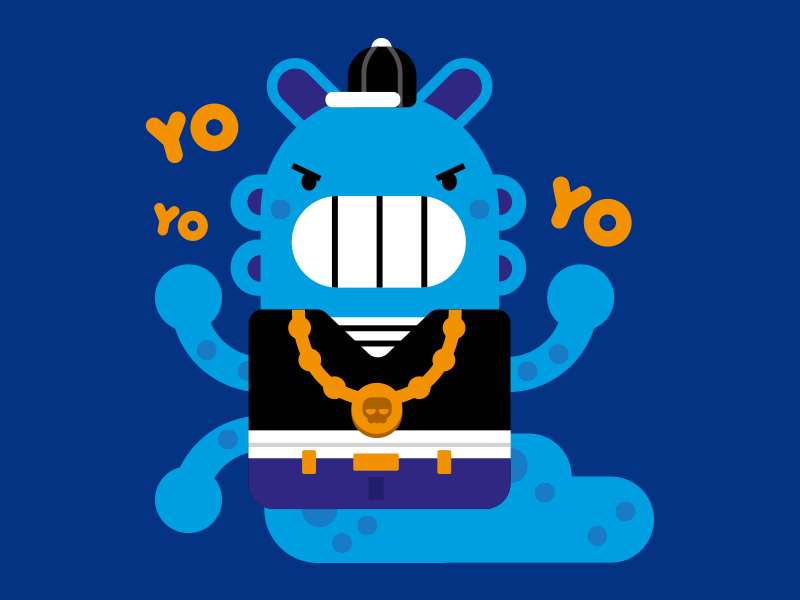 YO YO YO character cute gangster illustration vector yo.png