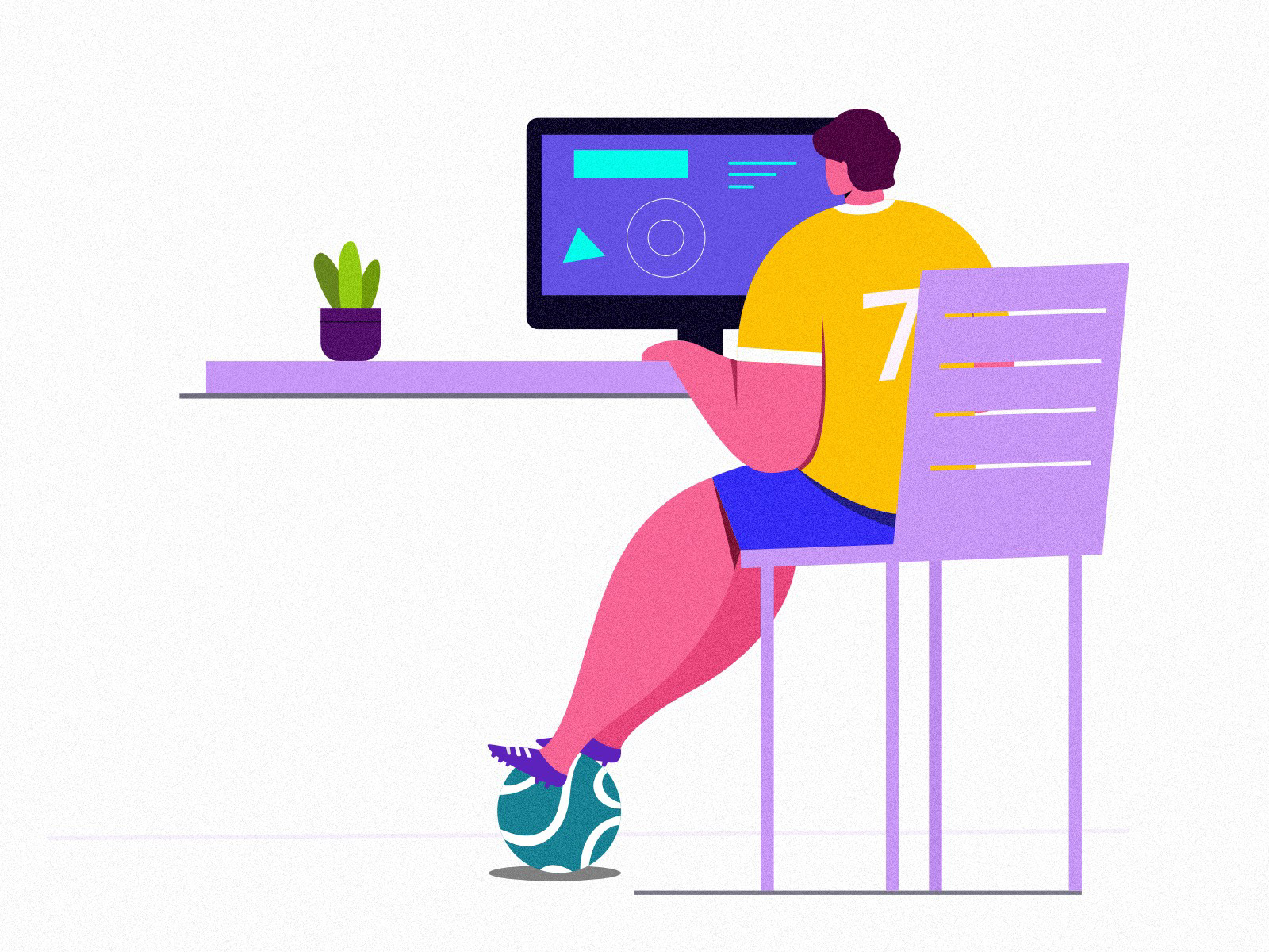 Character design  Computer cycle fish ILLUSTRATION  mom Office rider r (6).jpg