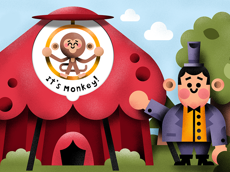 Who could be inside animal book circus cute flap friendly illustration.png