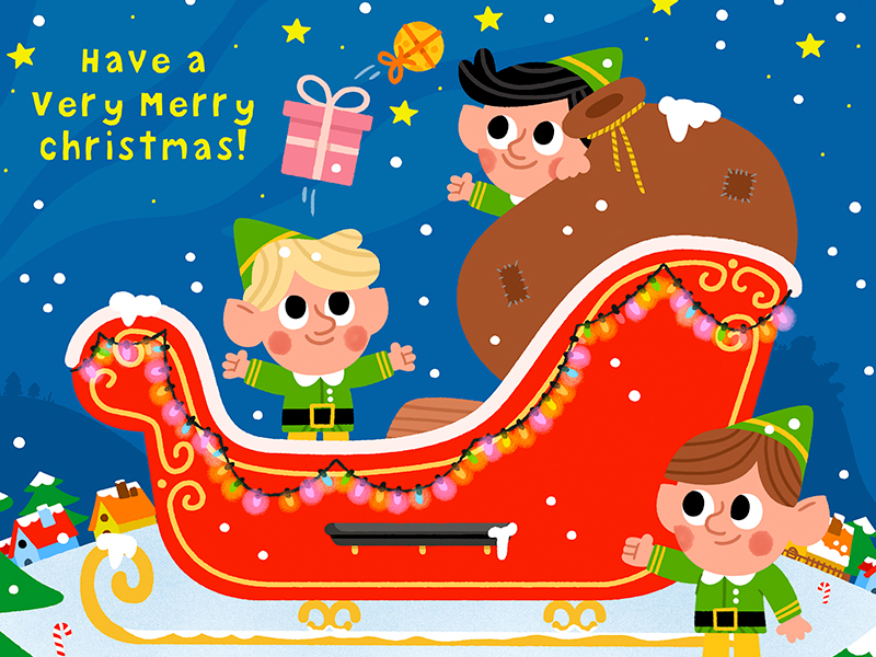 Happy Holidays baby book christmas cute elves fun illustration illustr.jpg