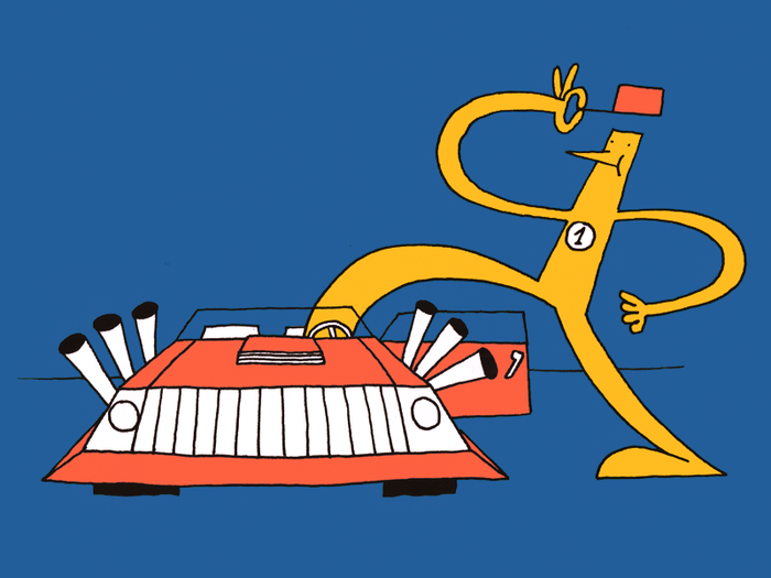 So Long... car driver friday hat human illustration ink man number one.png