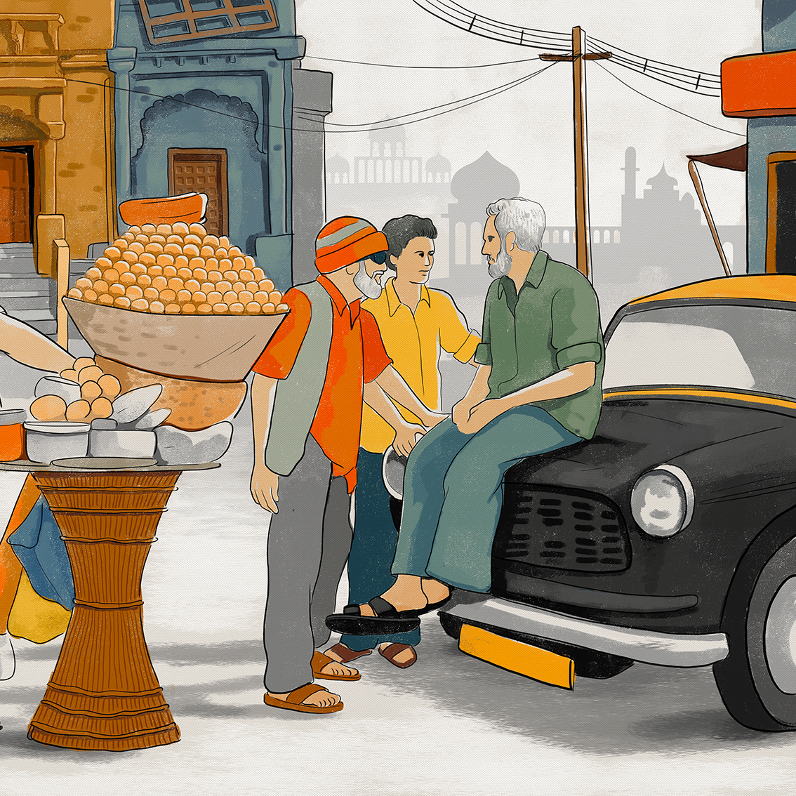 artist fine art ILLUSTRATION  indian painting   people Street Street A (4).jpg