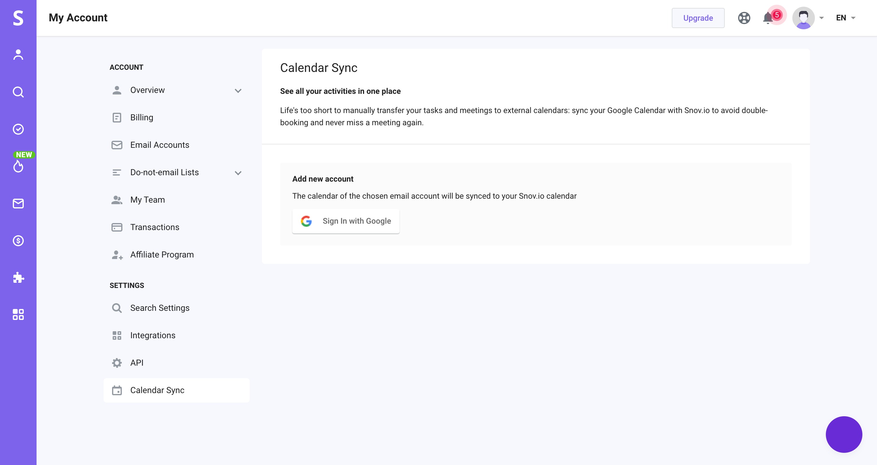 Google 日历同步设置