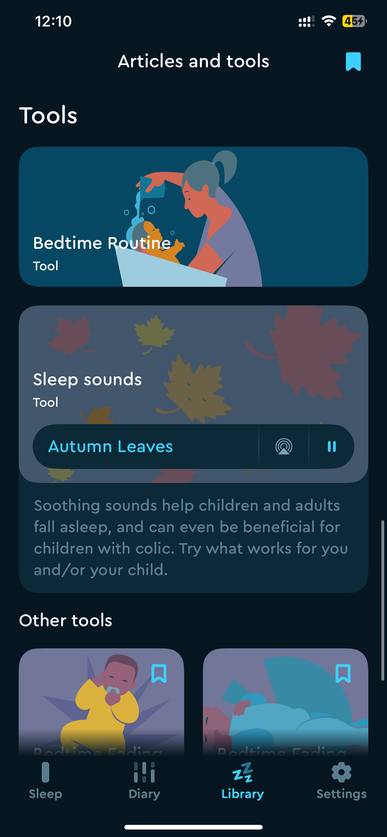 工具列表含睡眠音频