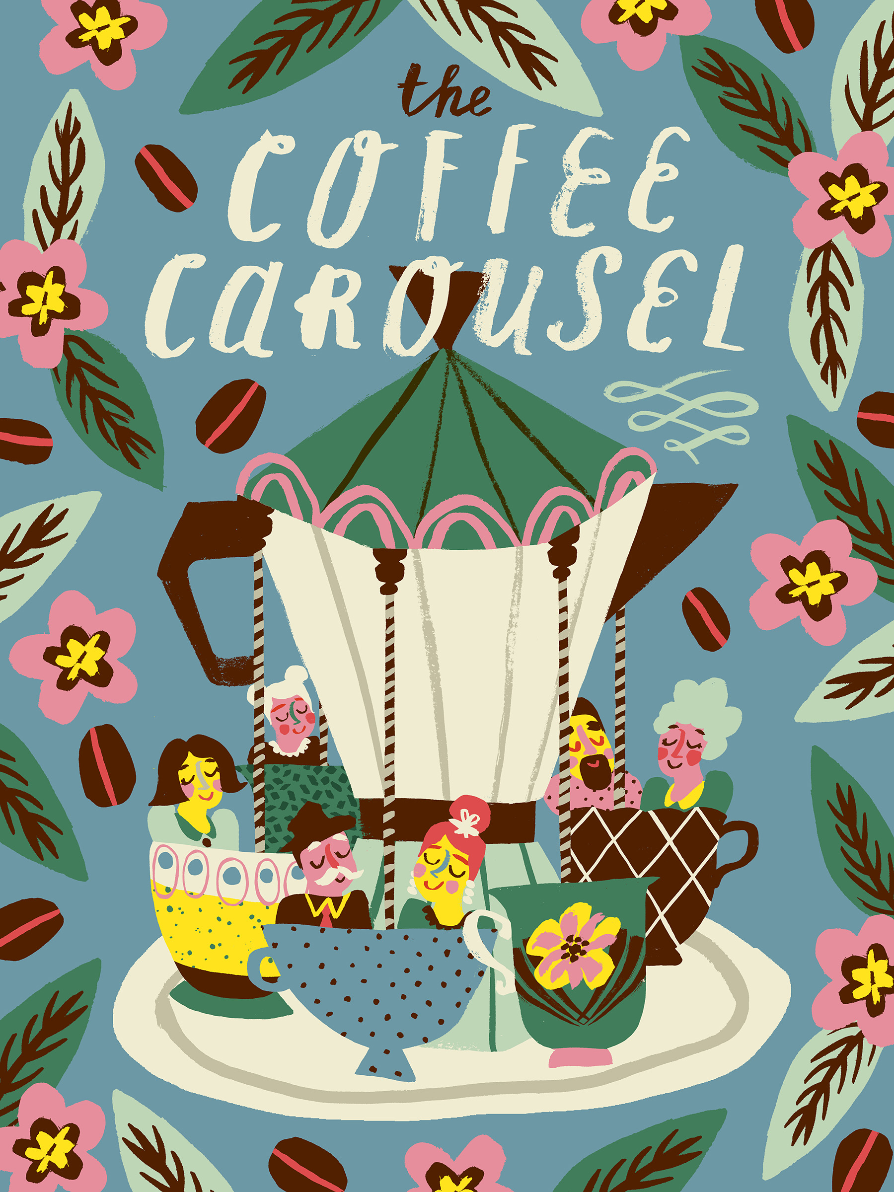 poster Coffee carousel merrygoround Fair fairground handwritten handle.jpg