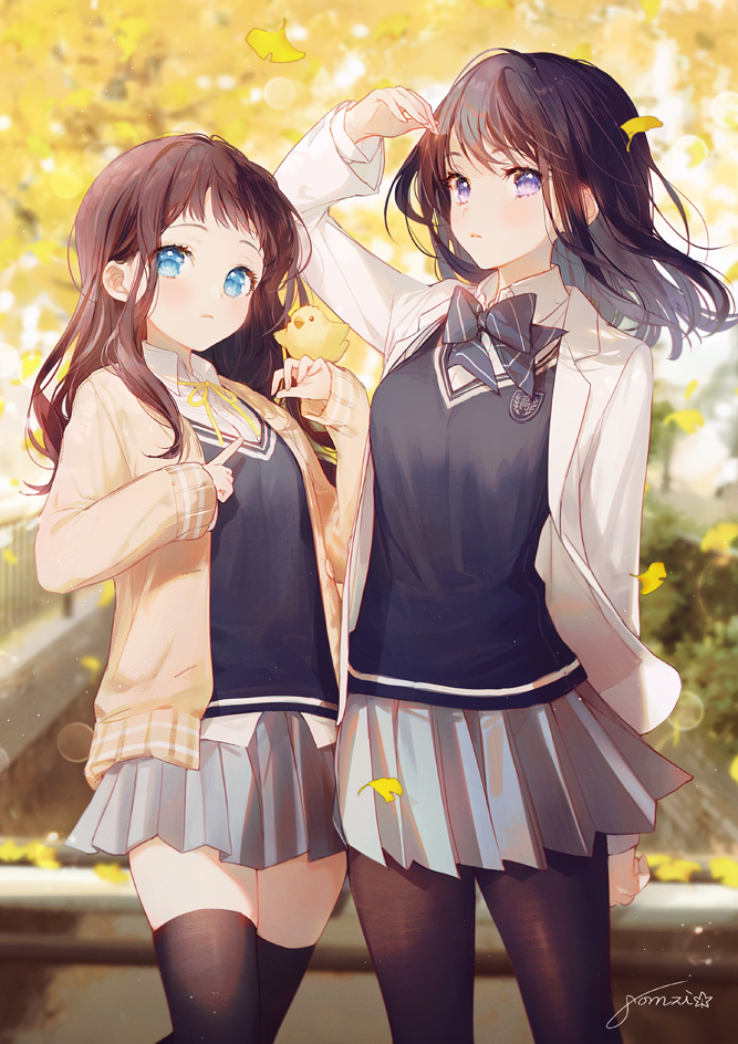 オリジナル 秋のリンとユウナ - gomzi的插画-1.jpg