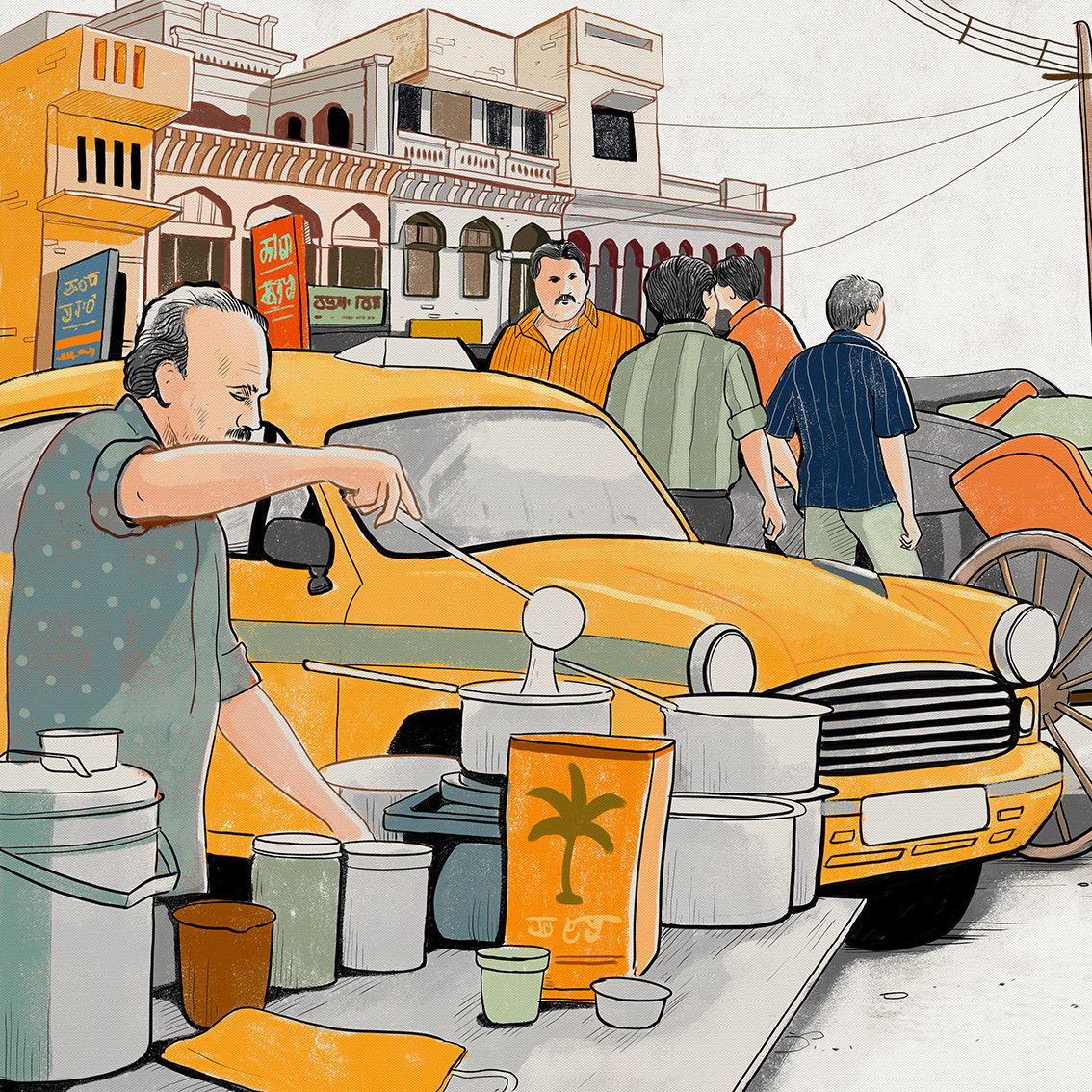 artist fine art ILLUSTRATION  indian painting   people Street Street A.jpg