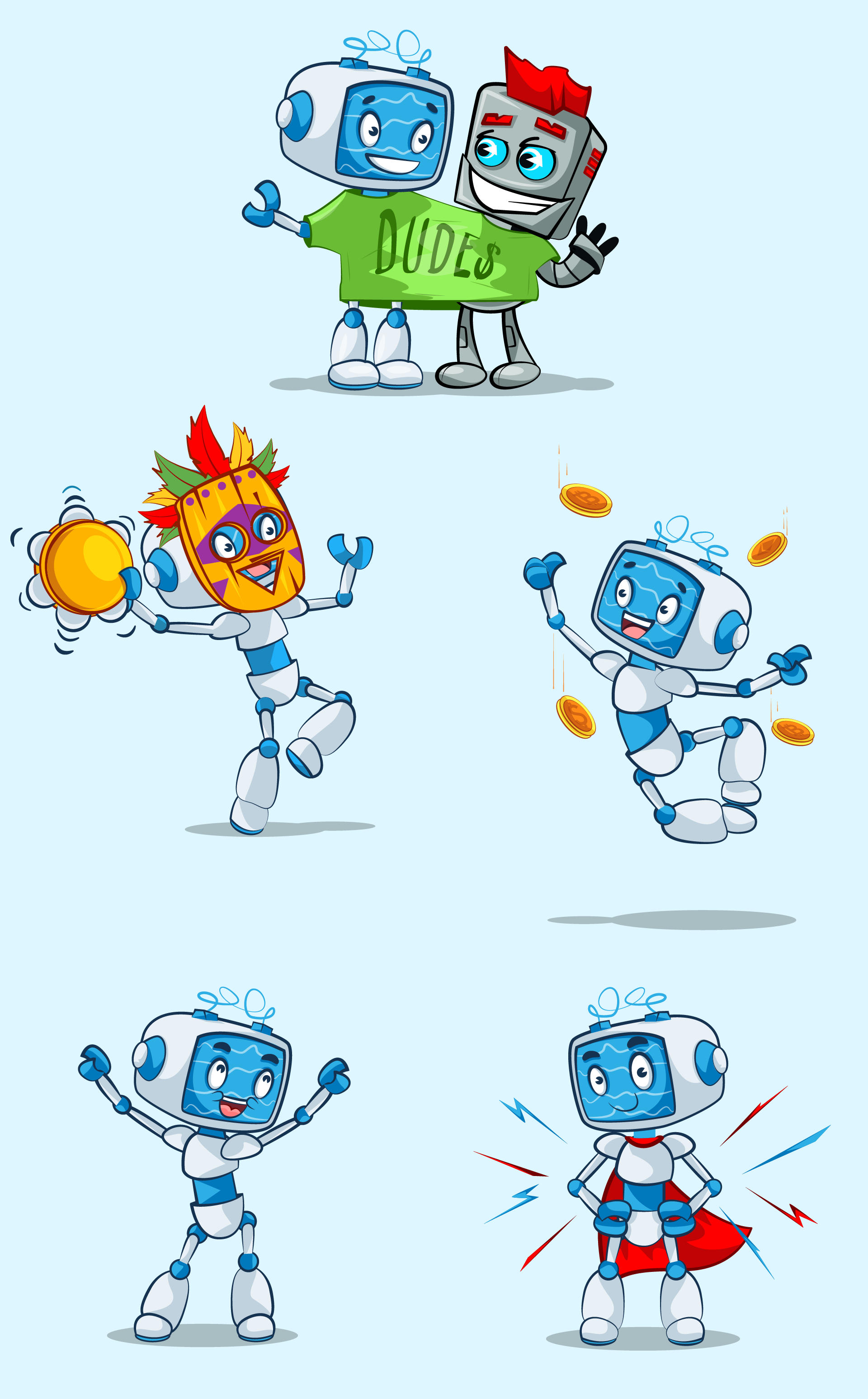 drawings Fun ILLUSTRATION  robot vector cartoon Character design  Masc (3).png