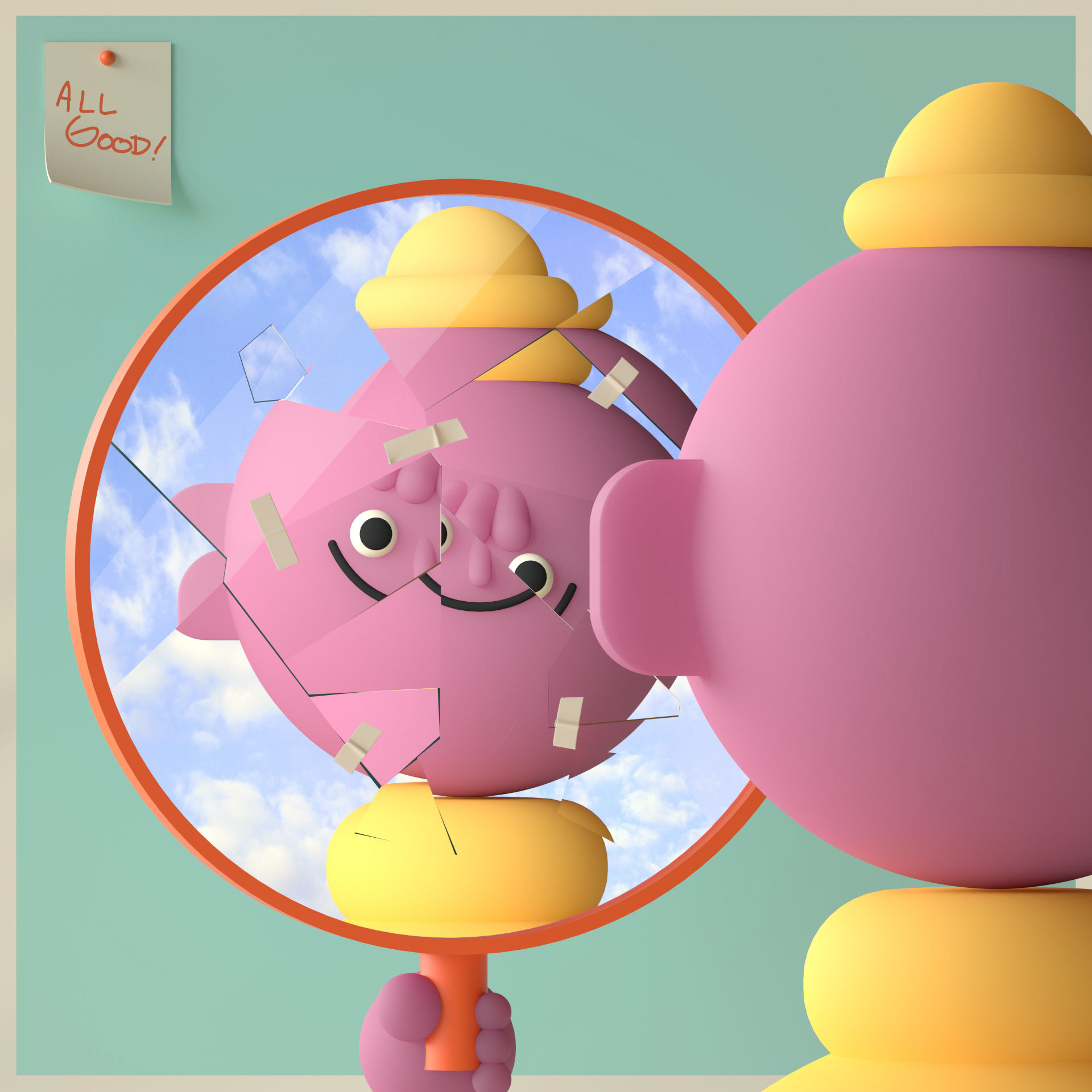 ILLUSTRATION  mirror cinema 4d 3D Character Character design.jpg