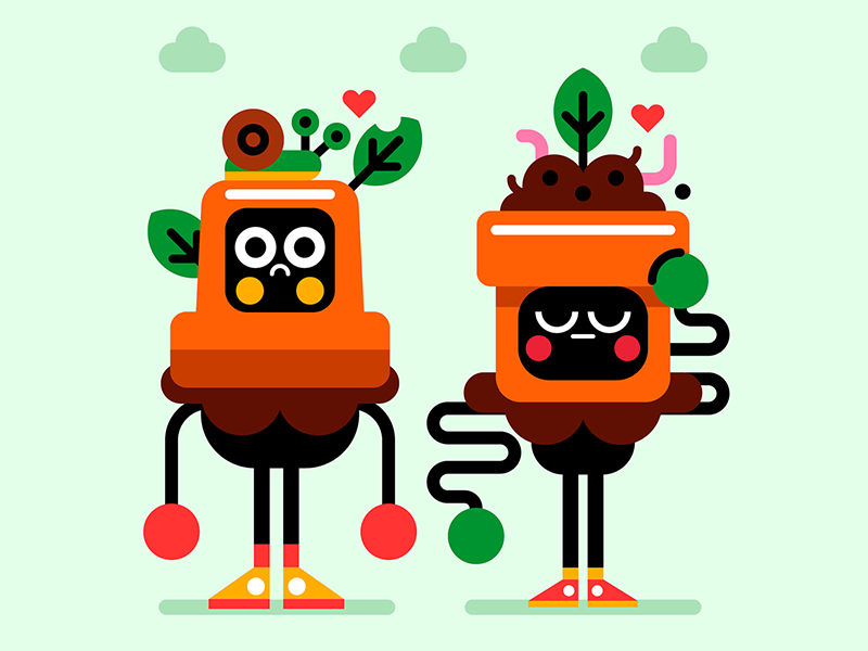 Plant-heads character cute illustration illustrator kawaii nature plan.png