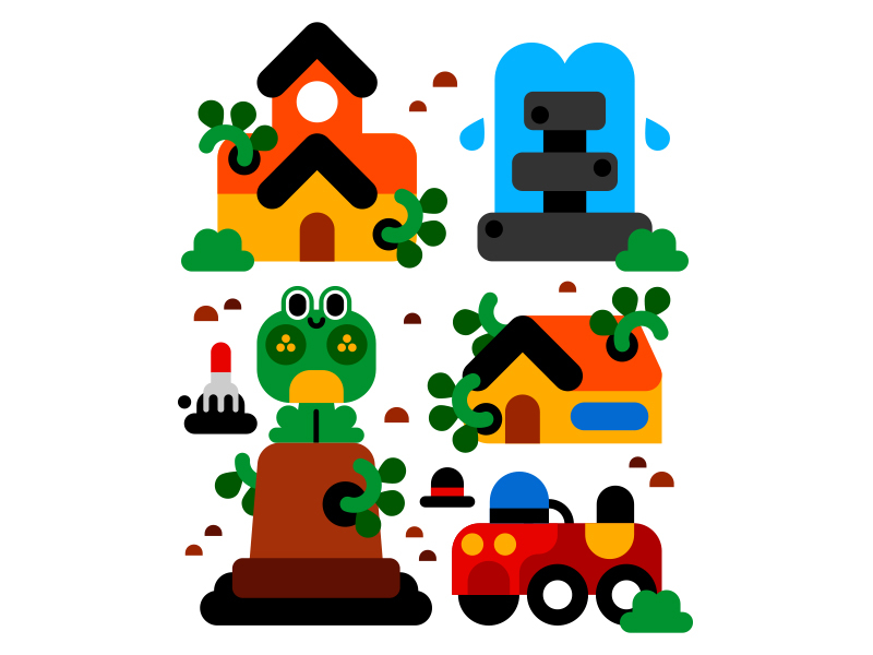 Frogville animals character city cute frog frogs fun illustration kawa.jpg