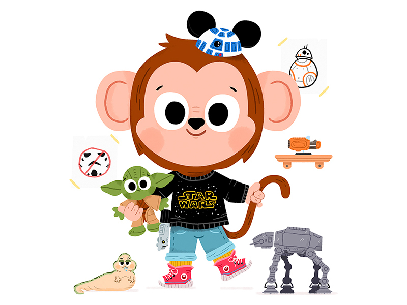 May the 4th animals cute disney drawing fun illustration illustrator k.jpg