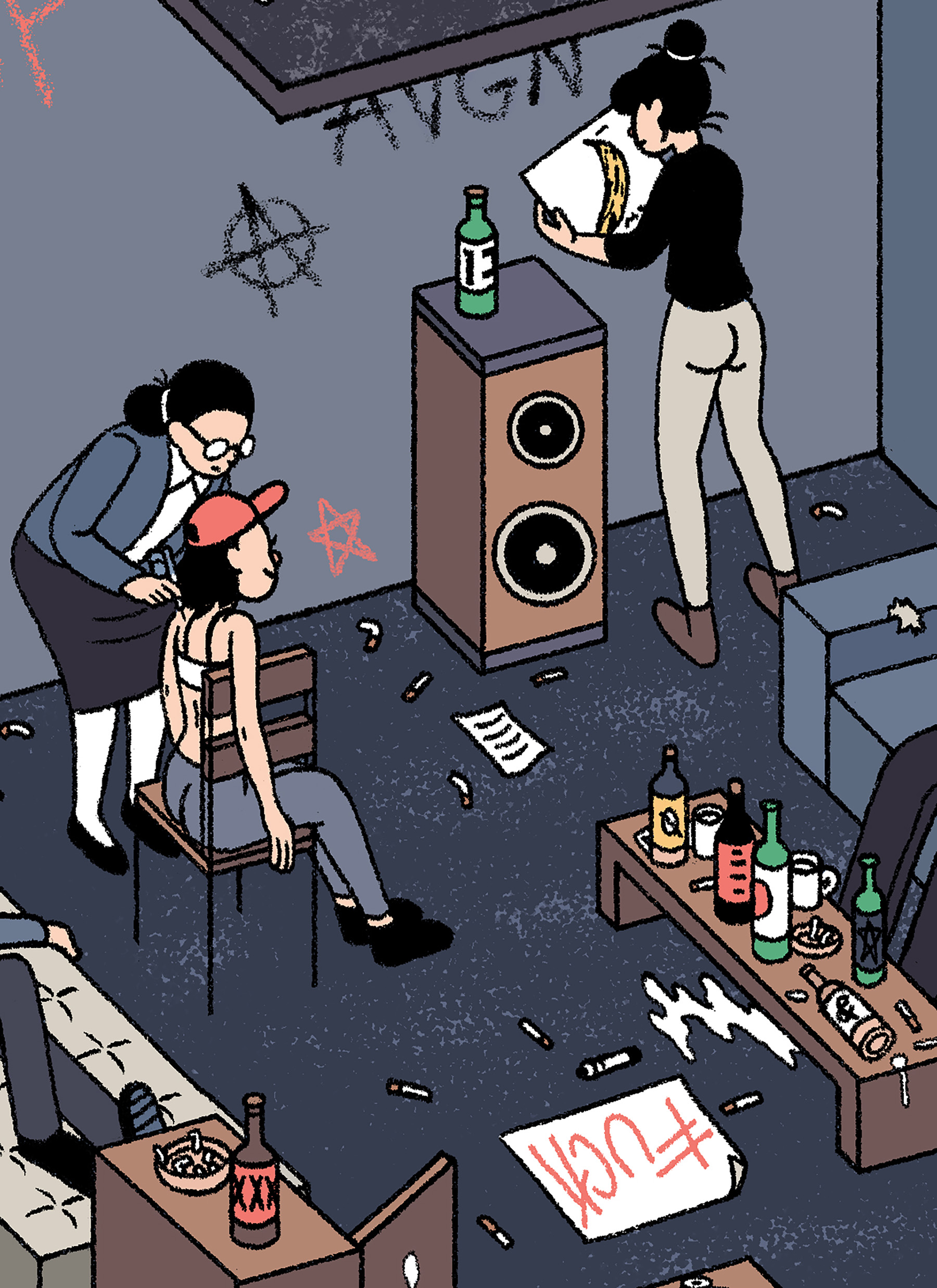 digitalart characterdesign ILLUSTRATION  building Isometric punk squat (2).jpg