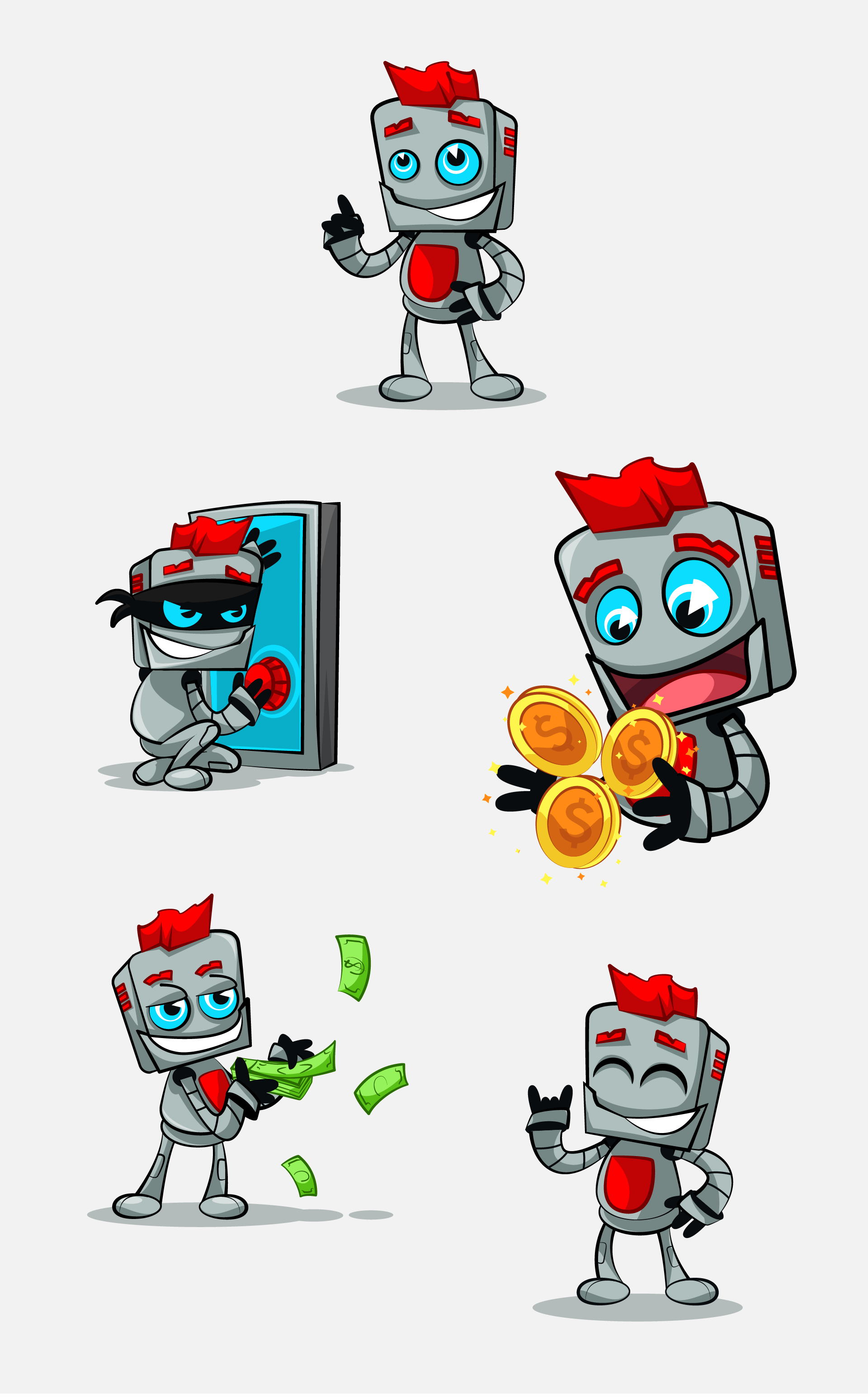 drawings Fun ILLUSTRATION  robot vector cartoon Character design  Masc (2).png