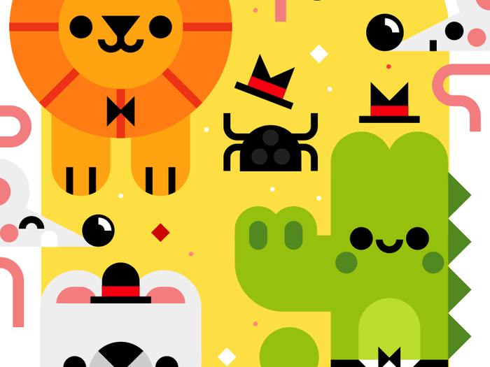 Gents of the animal kingdom animals bear bright character crocodile cu.png