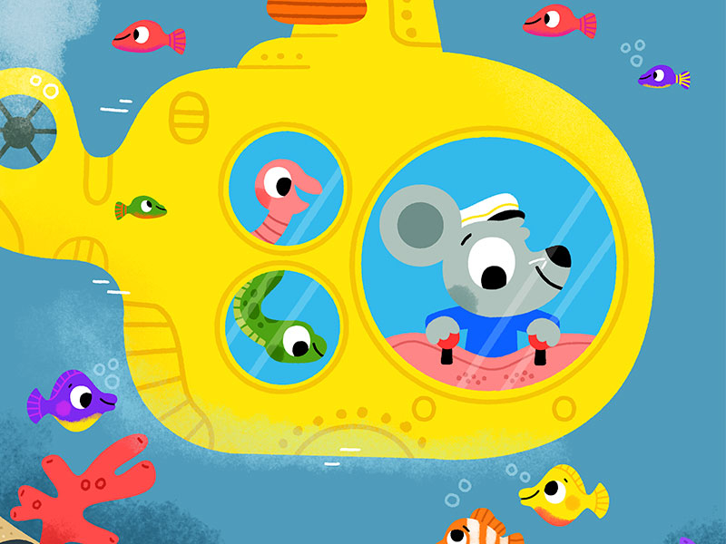 Explorers of the ocean  animals cute drawing fun illustration illustra.jpg