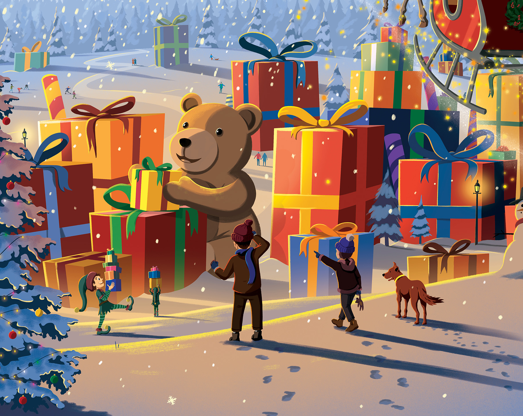 Christmas christmas illustration ILLUSTRATION  Magazine Cover Presents.jpg