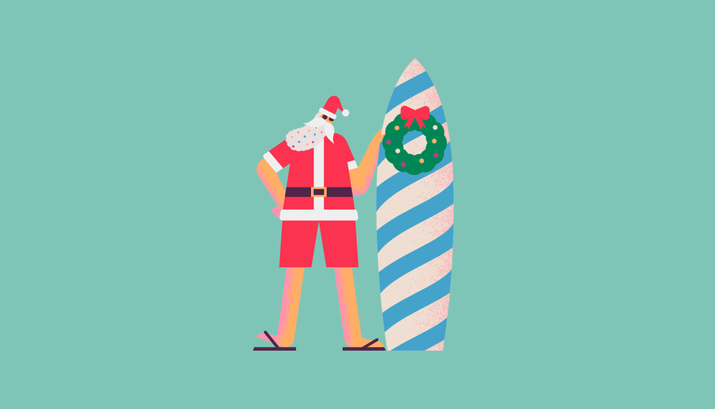 beach Christmas Holiday new year santa xmas.gif
