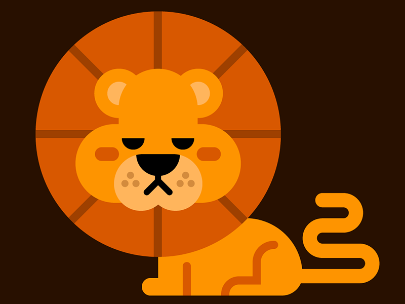 Lion animal cute doodle lion vector.png