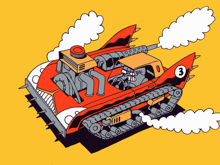 SUPERPANZERKRAFTWAGEN car driver engine formula helmet illustration ma.png