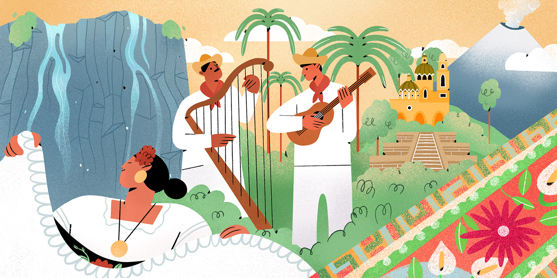 airbnb animation  holidays illustrations Landscape mexicanillustration (4).jpg