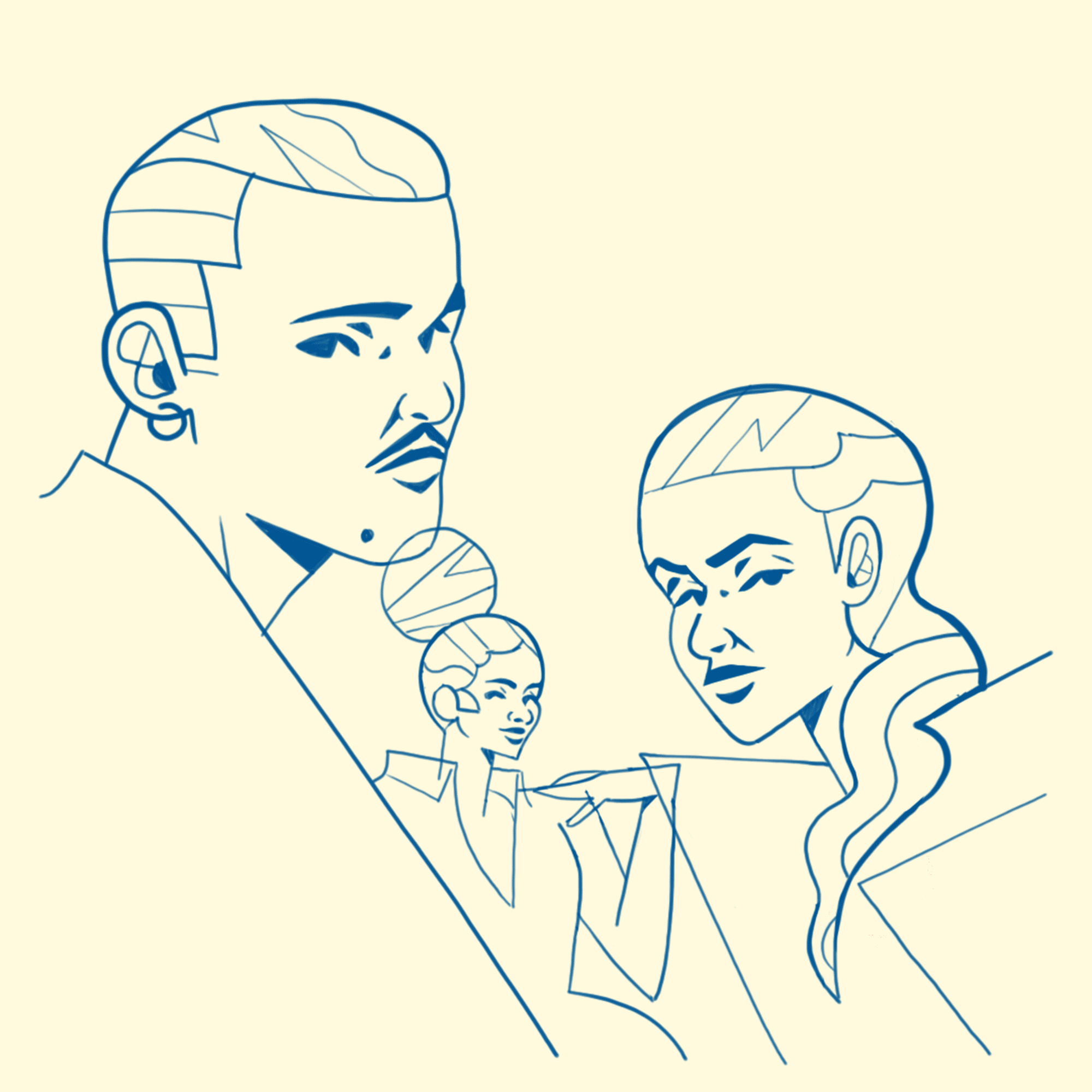 Image may contain sketch, drawing and human face.gif