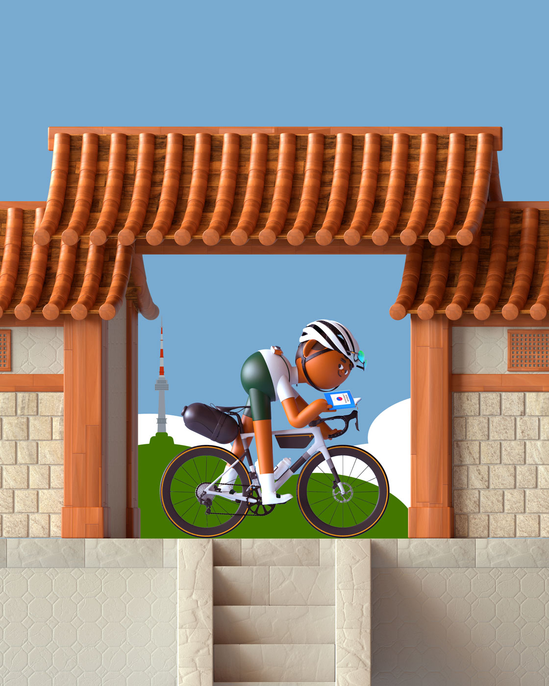 3D 3d modeling art cinema 4d Cycling ILLUSTRATION  Illustrator Korea p.jpg
