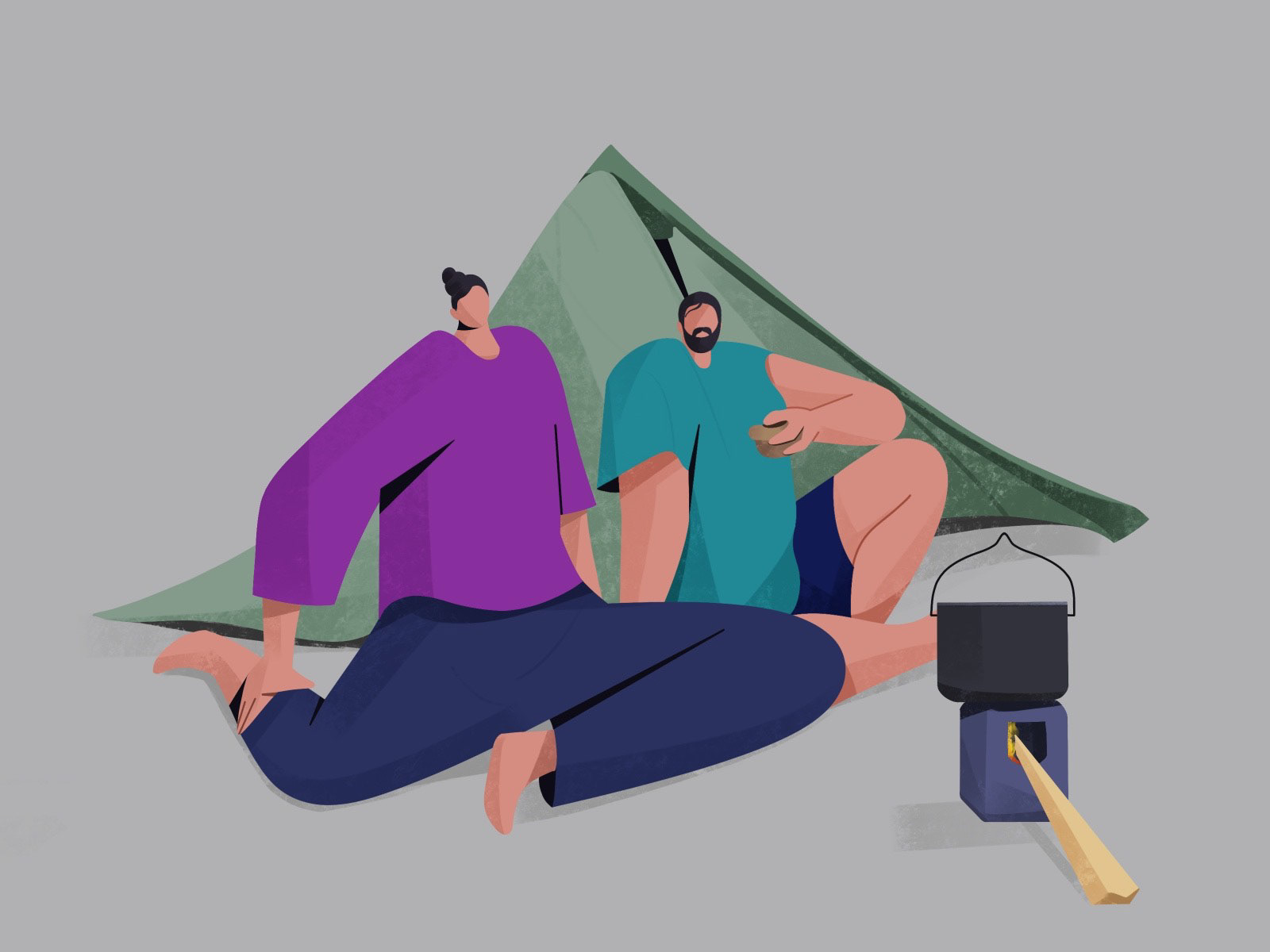 Character design  Computer designer ILLUSTRATION  Love moon night tent (10).jpg