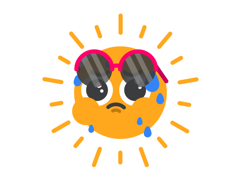 Hot sun art illustration imsosweaty summer sun vector warmth character.png